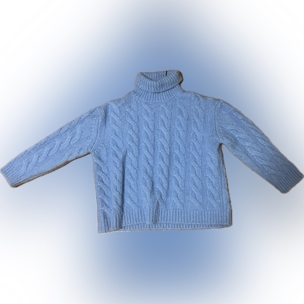 Mansur gavriel cable knit turtleneck alpaca sweater